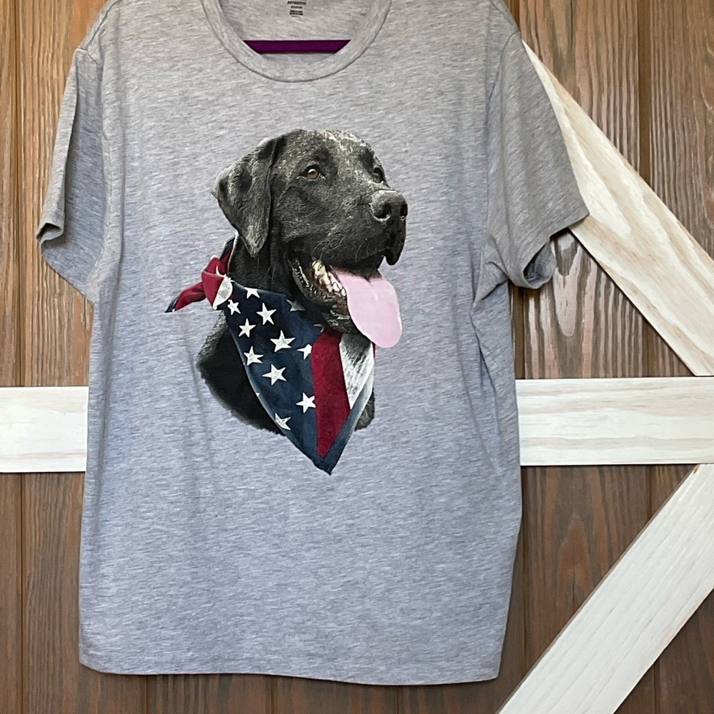 Gray Lab Graphic T-Shirt. P2P 23-26” Length 27” SIZE XL EUC - Picture 3 of 5